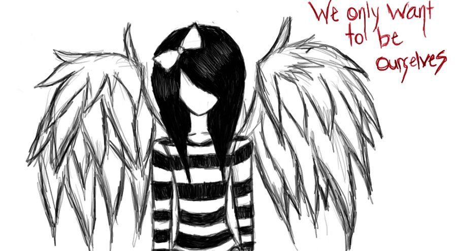 900x495 How To Draw Fallen Angels Fallen Angel By Mikilayla09 Drawing - Emo Angel Sketch