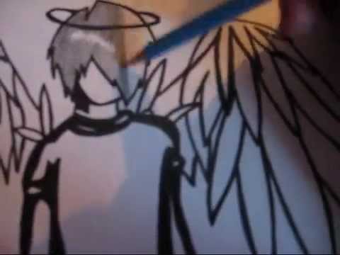 480x360 Drawing An Emo Angel - Emo Angel Sketch