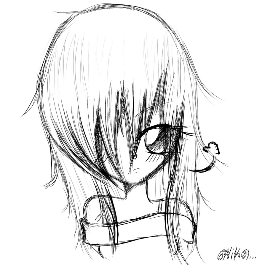 894x894 Emo Scene Sketch By Pikachu1inuyasha1 - Emo Anime Sketch