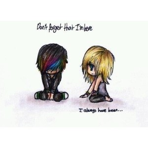 300x300 Emo Clipart Tumblr - Emo Couple Sketch