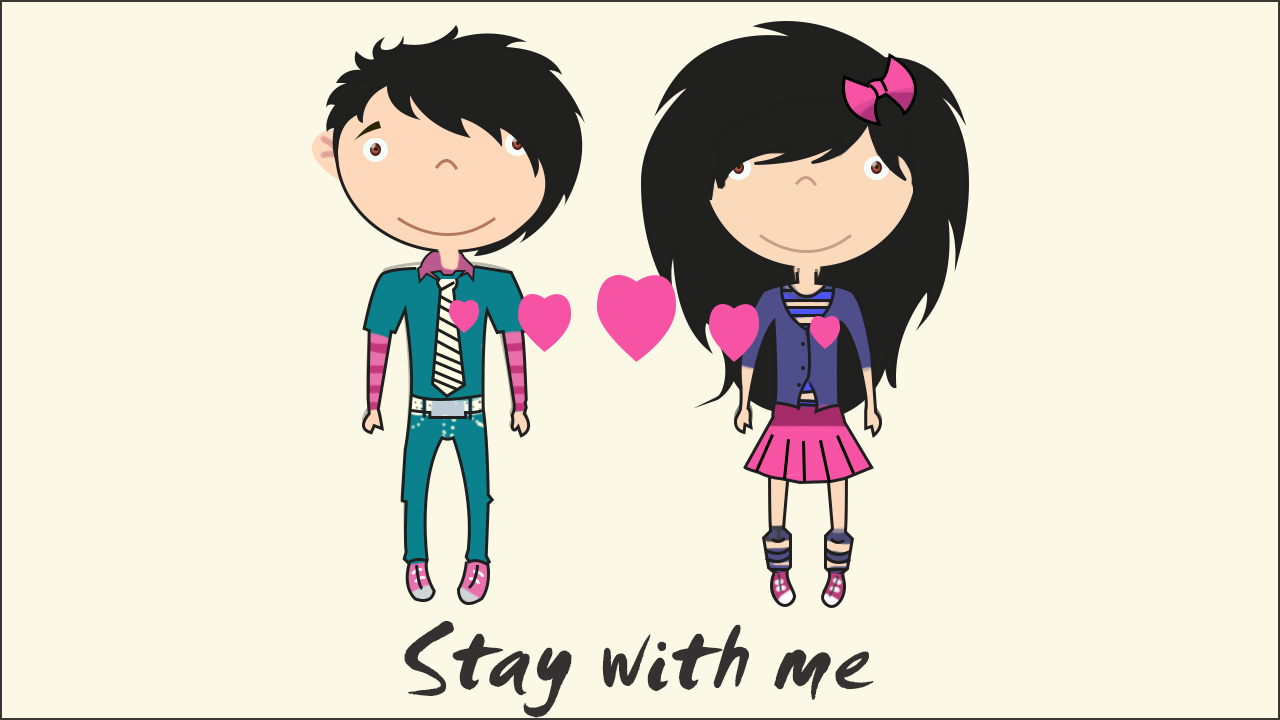 1280x720 Follow These Easy Steps To Draw Really Cute Emo Love Cartoons - Emo Couple Sketch