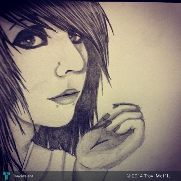 Emo Girl Sketch At Paintingvalley.com 