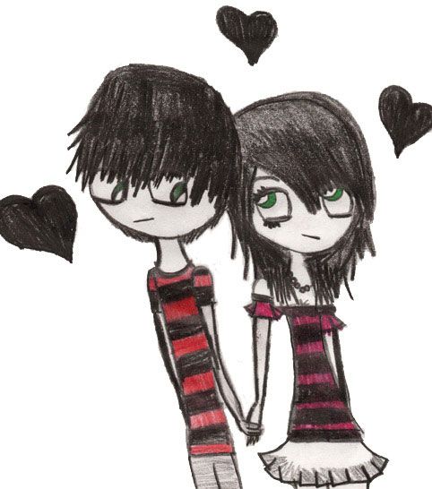 482x546 Emo Love Heart Drawings So Cute I Drew Something Like That But I - Emo Love Sketches