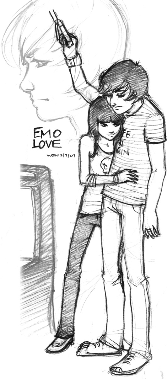 532x1208 Emo Love By Imaginarium - Emo Love Sketches