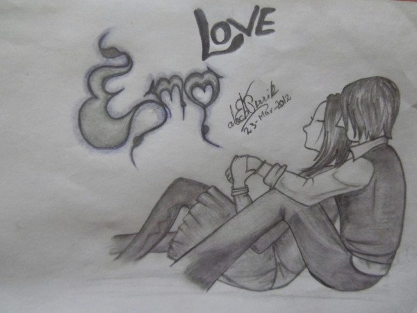600x450 Love Paintings - Emo Love Sketches