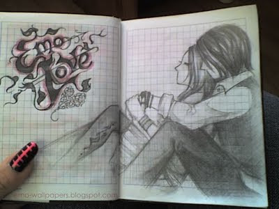 400x300 Fivipedoy Cute Emo Love Anime - Emo Love Sketches