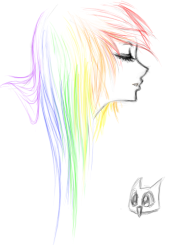 375x500 Sketch Rainbow Emo By Ai On @ - Emo Sketches
