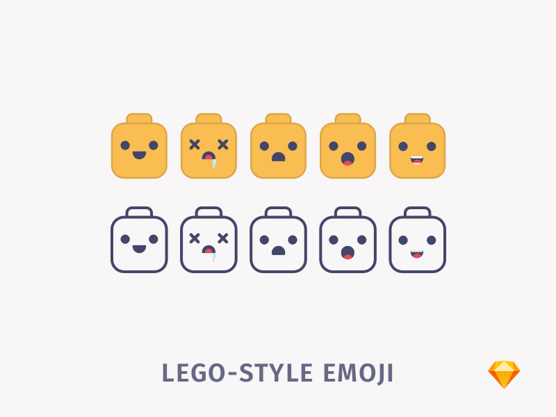 800x600 Lego Style Emoji For Sketch Freebie - Emoji Sketch