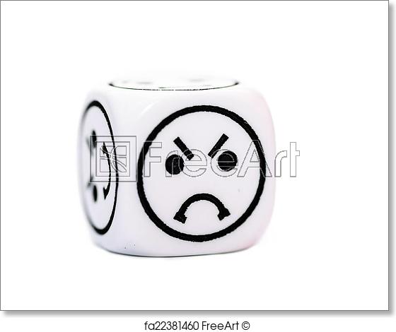 560x470 Free Art Print Of Single Emoticon Dice With Angry Expression - Emoticon Sketch