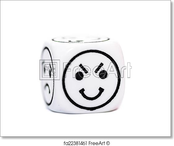 560x470 Free Art Print Of Single Emoticon Dice With Happy Expression - Emoticon Sketch