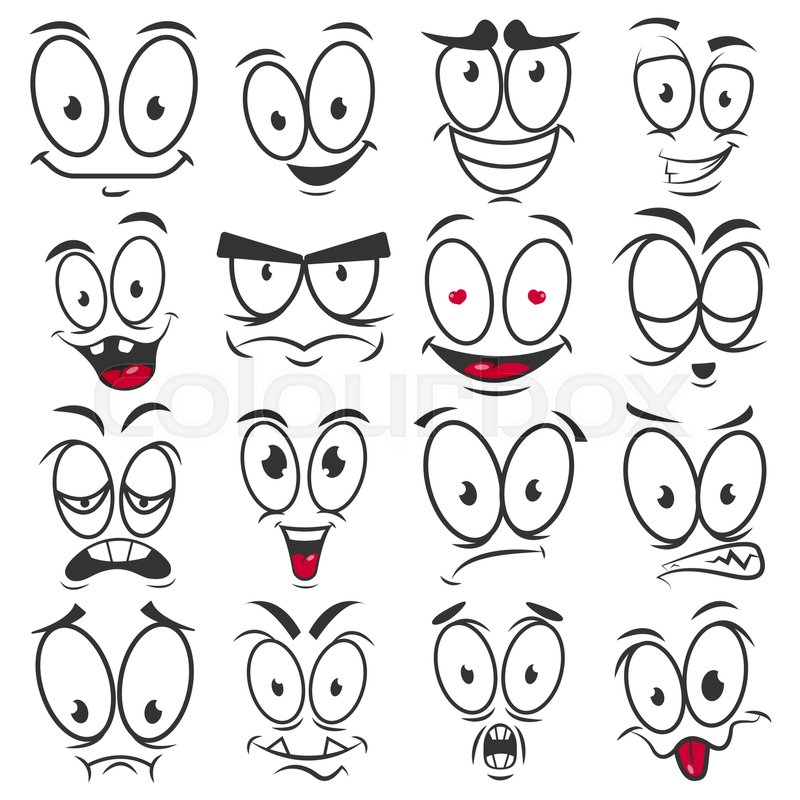 800x800 Smile Emoticons And Emoji Faces Expressions. Vector Cartoon Comic - Emoticon Sketch