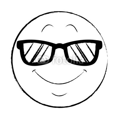 400x400 Sunglasses Chat Emoticon Sketch Buy Photos Ap Images Detailview - Emoticon Sketch