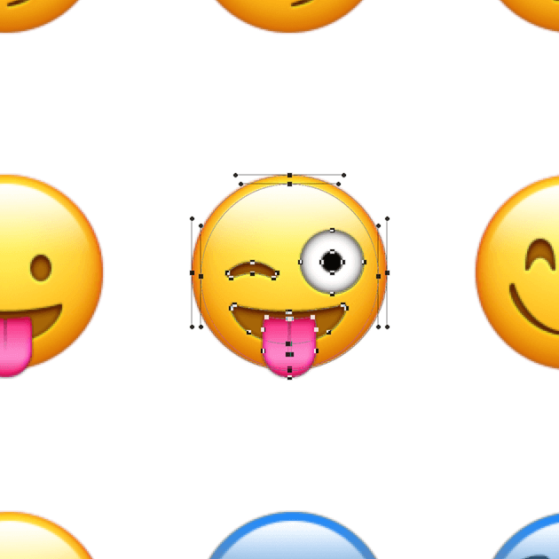 630x630 Vector Emoji Apply Pixels - Emoticon Sketch
