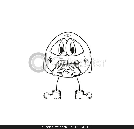 450x432 Emoticon Frightened Sketch Stock Vector - Emoticon Sketch