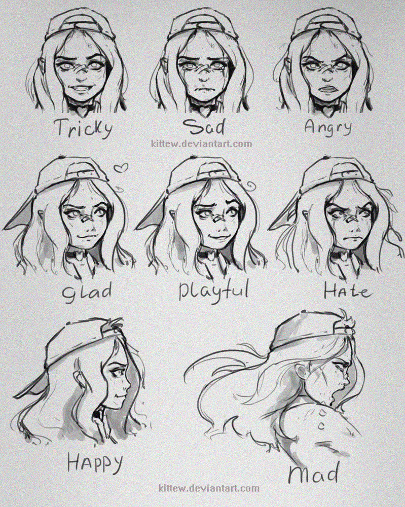 799x1000 Emotion Sketch By Kittew - Emotional Sketches
