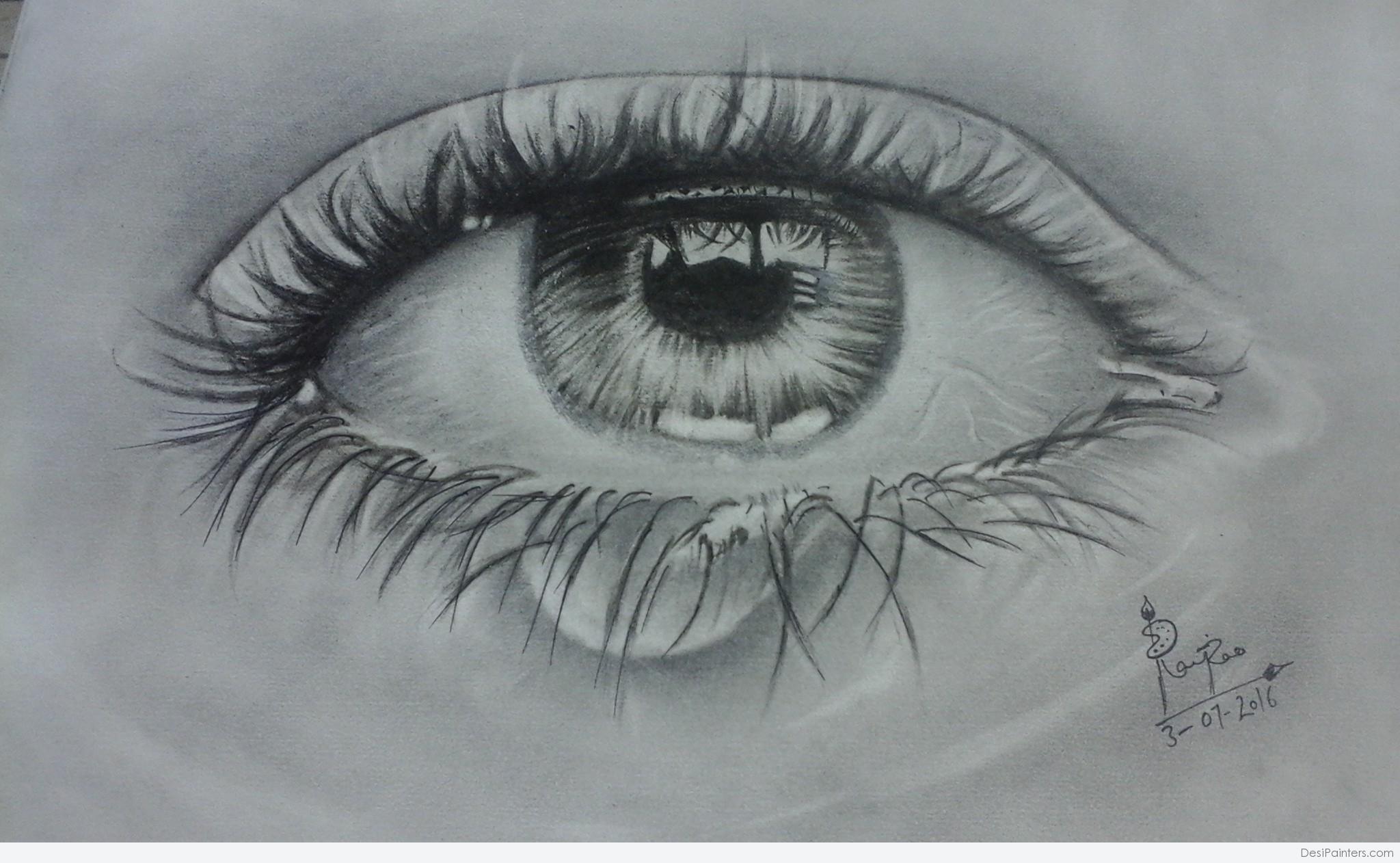 2048x1262 3d Sketch Of Emotional Eye - Emotional Sketches