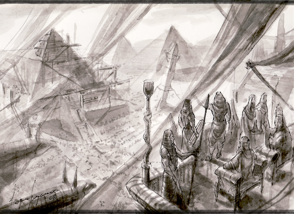 1024x745 Sketch Egyptian Empire By Neisbeis - Empire Sketch