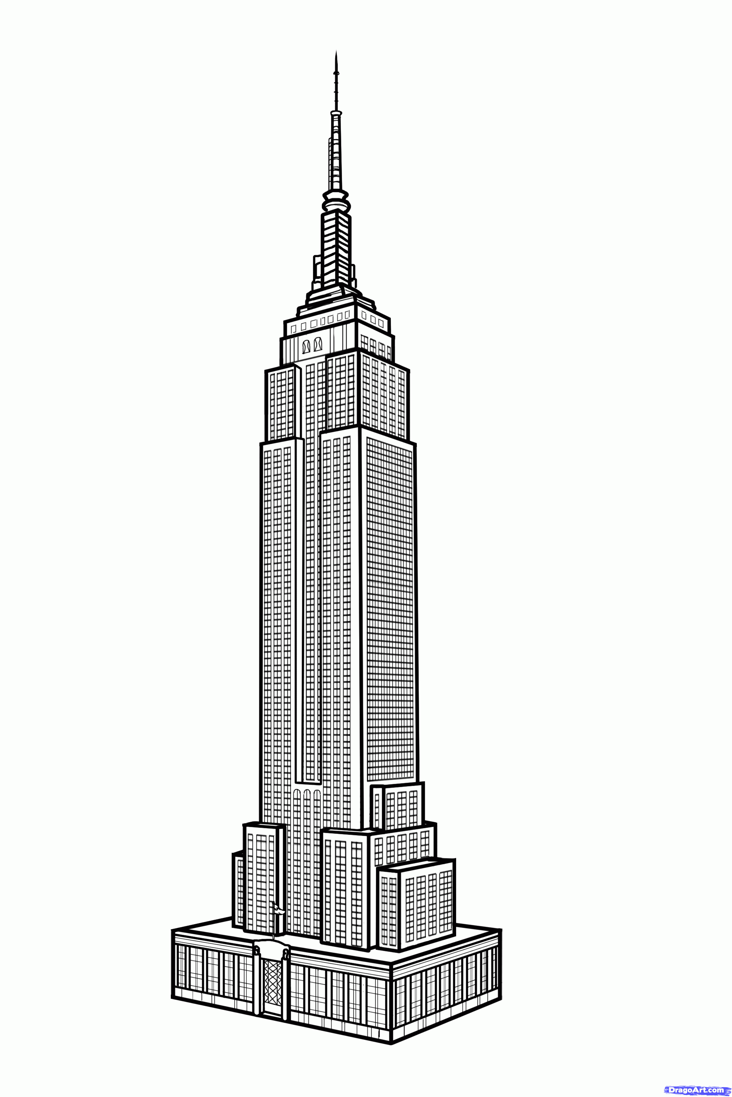 2550x3821 Pin By Mario Scianni On Design File - Empire State Building Sketch