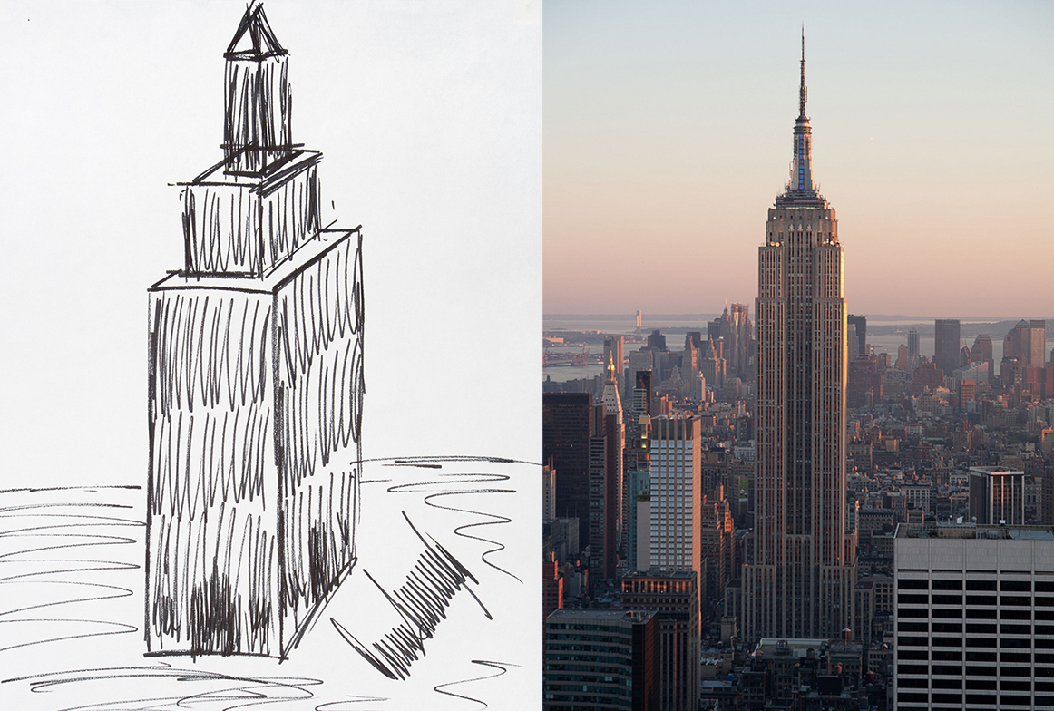 1162x784 Trump Drawing Of Empire State Building Goes Up For Auction To - Empire State Building Sketch