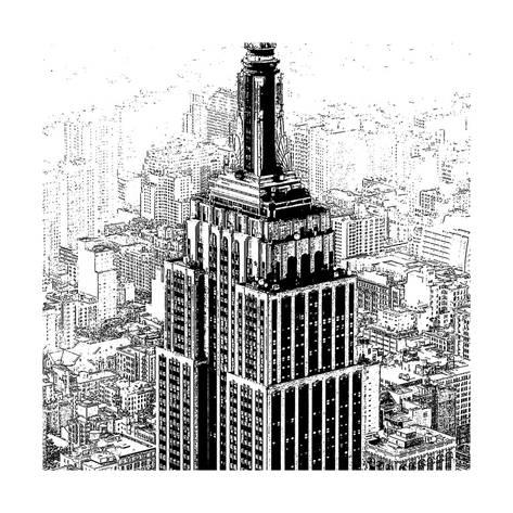 473x473 Empire State Sketch Art By Shelley Lake - Empire State Sketch