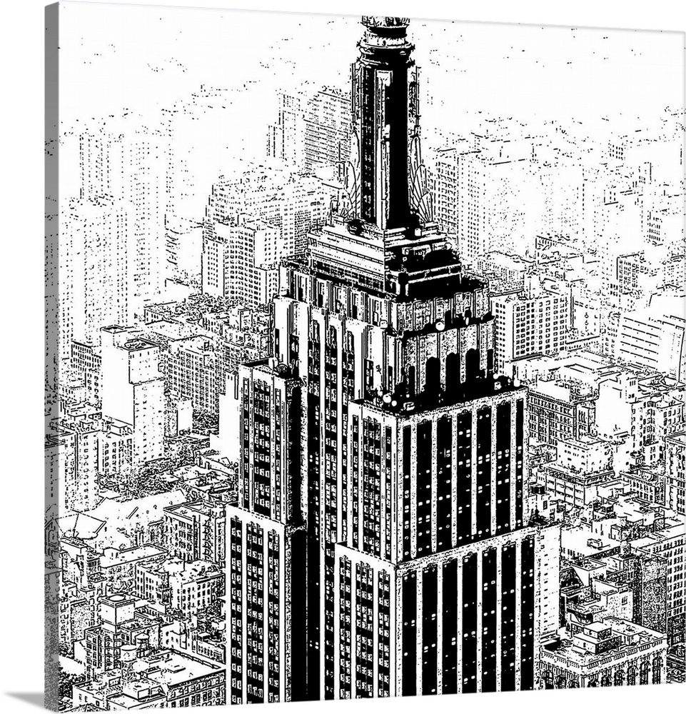 961x1000 Empire State Sketch Wall Art, Canvas Prints, Framed Prints, Wall - Empire State Sketch