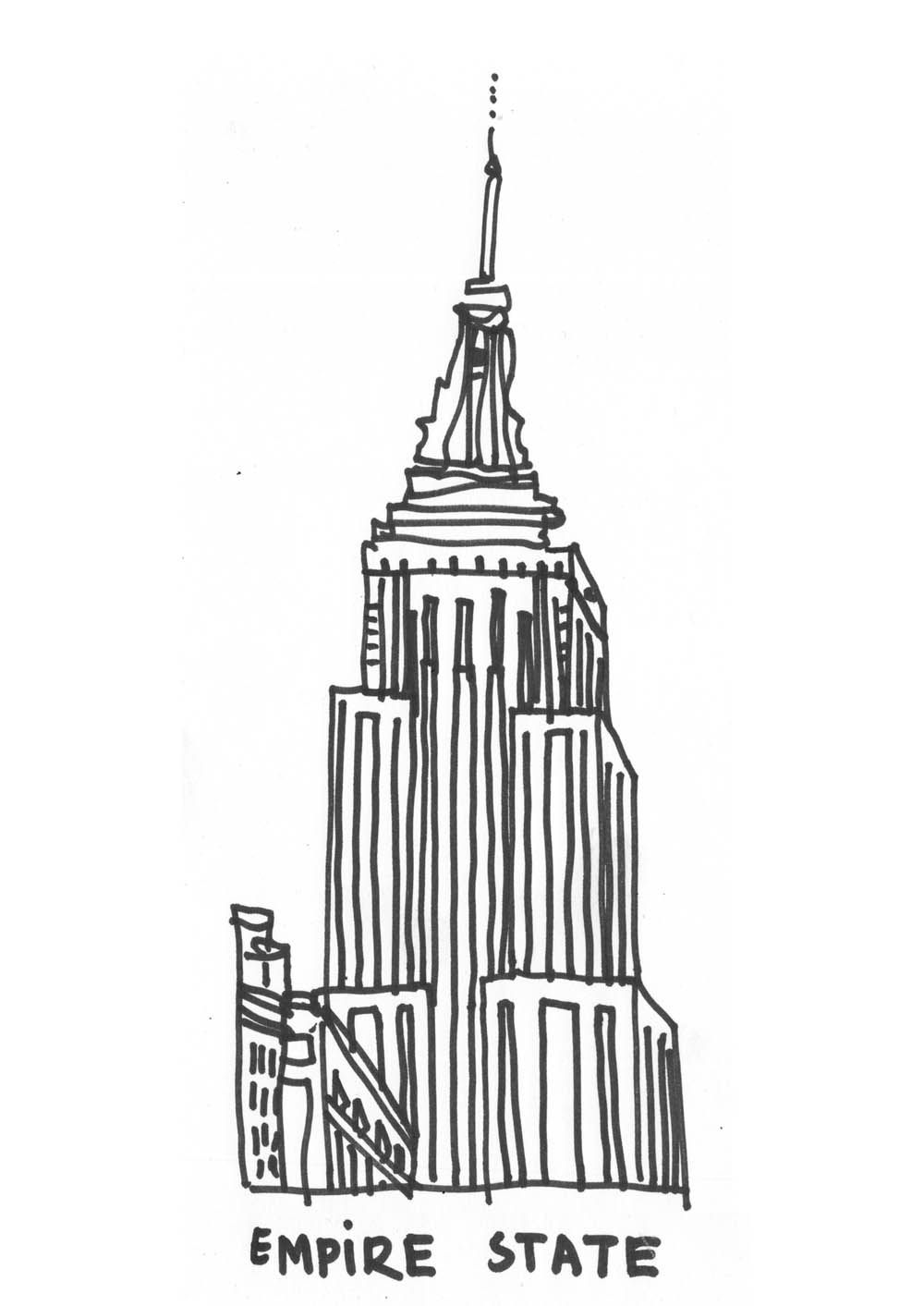 1000x1413 Allthebuildings Empirestate 3505thavenue Empire State Building - Empire State Sketch