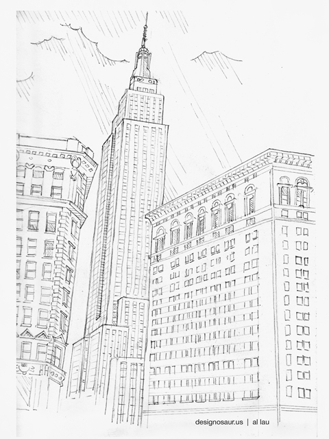 480x640 Sketch Empire State Building Blog.designosaur.us - Empire State Sketch