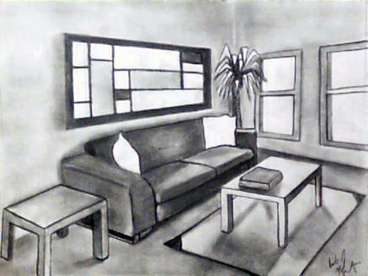 3d room sketch