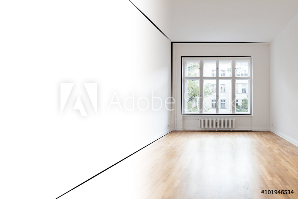 1000x667 Photo Amp Art Print Interior Design Concept - Empty Room Sketch