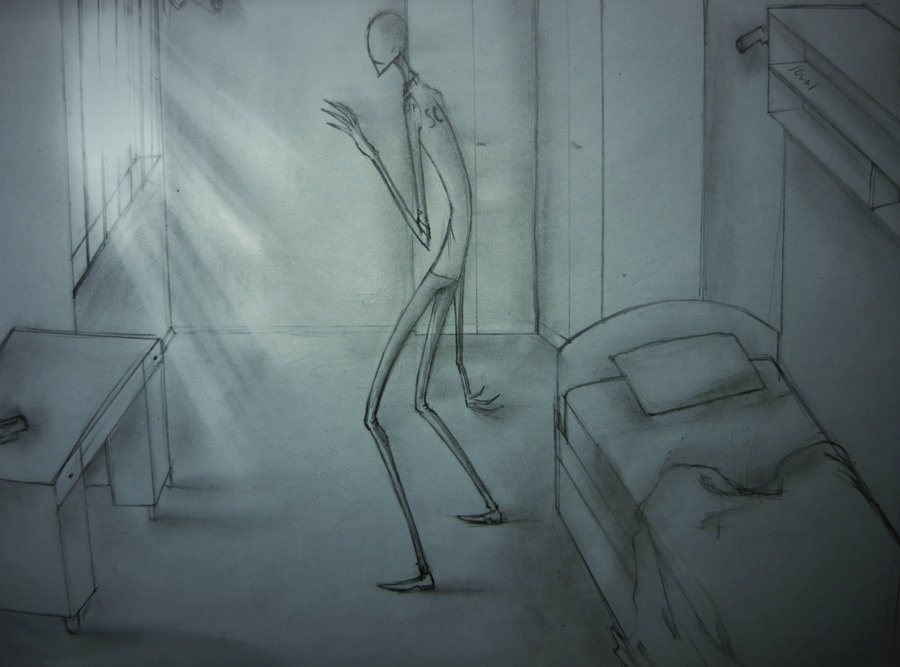 900x667 Slenderman In The Empty Room By Losal - Empty Room Sketch