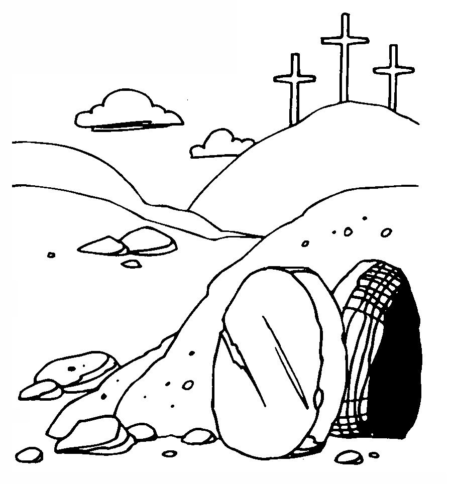 900x964 Empty Tomb Printable Holiday - Empty Tomb Sketch
