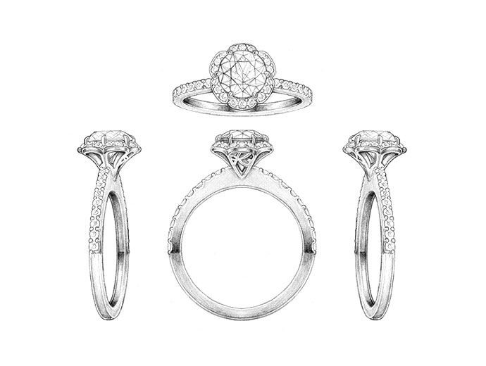 690x520 Engagement Ring Drawing Beautiful Janai S Diamond Ring Jewelry - Engagement Ring Sketch