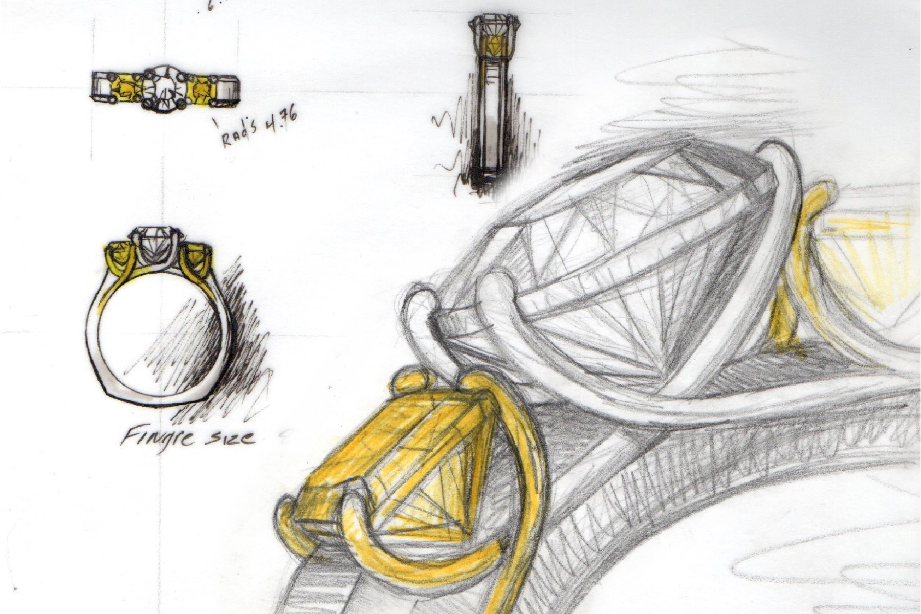 1800x1200 Custom Engagement Rings - Engagement Sketch