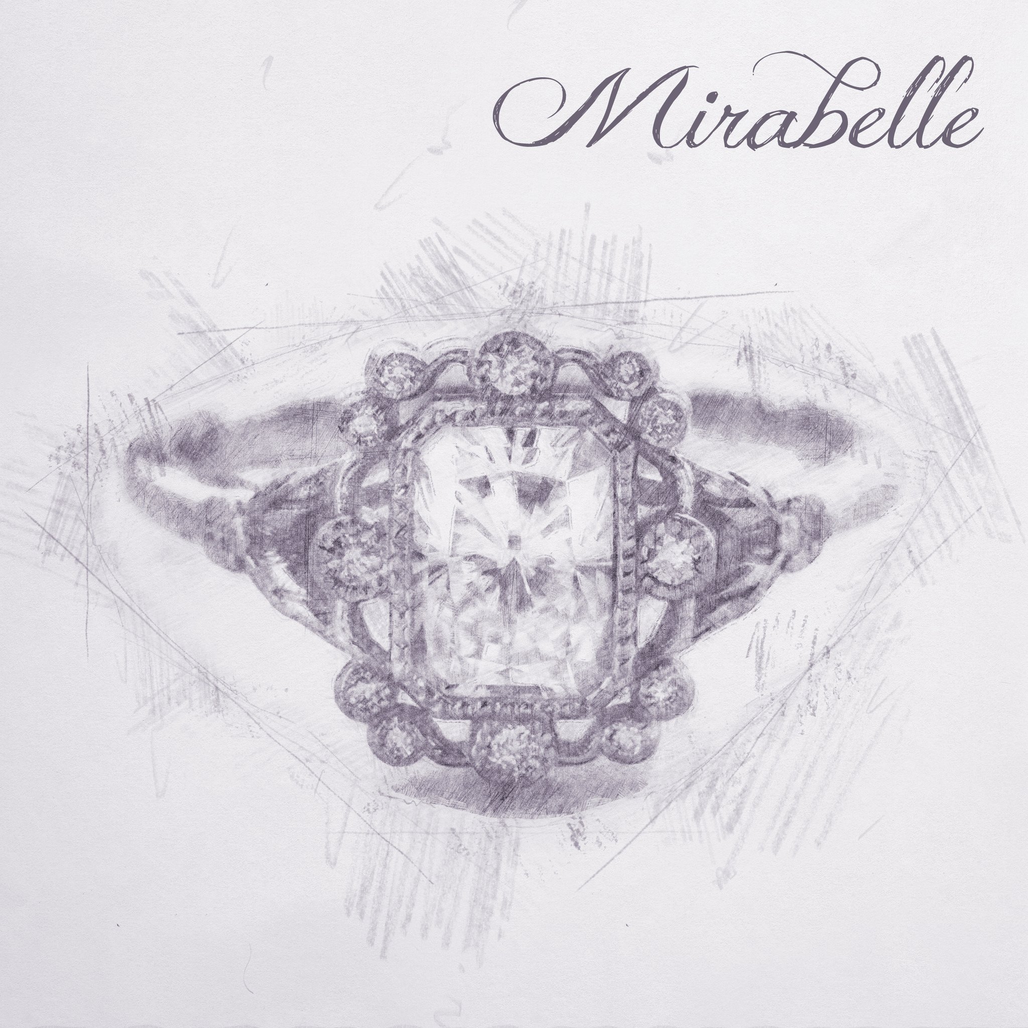 2048x2048 Mirabelle Edwardian Engagement Ring - Engagement Sketch