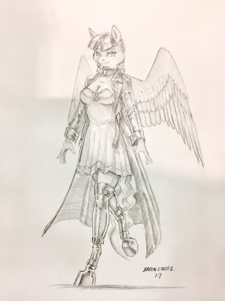 774x1032 Bronycon Sketch Inky Rose By Baron Engel - Engel Sketch