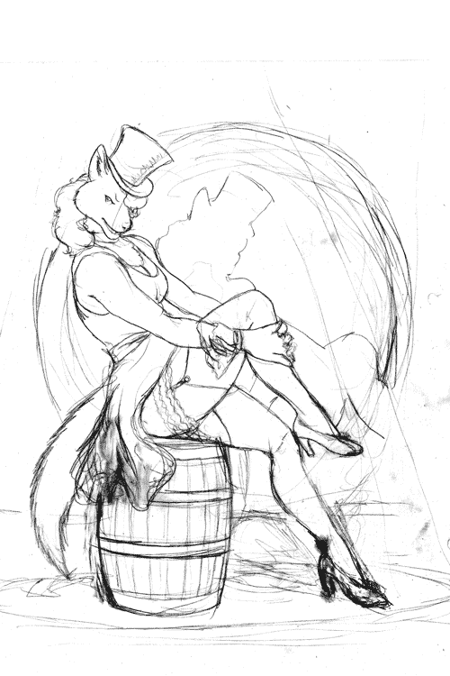 500x750 Ilsa Der Schwarze Engel (Sketch) Weasyl - Engel Sketch