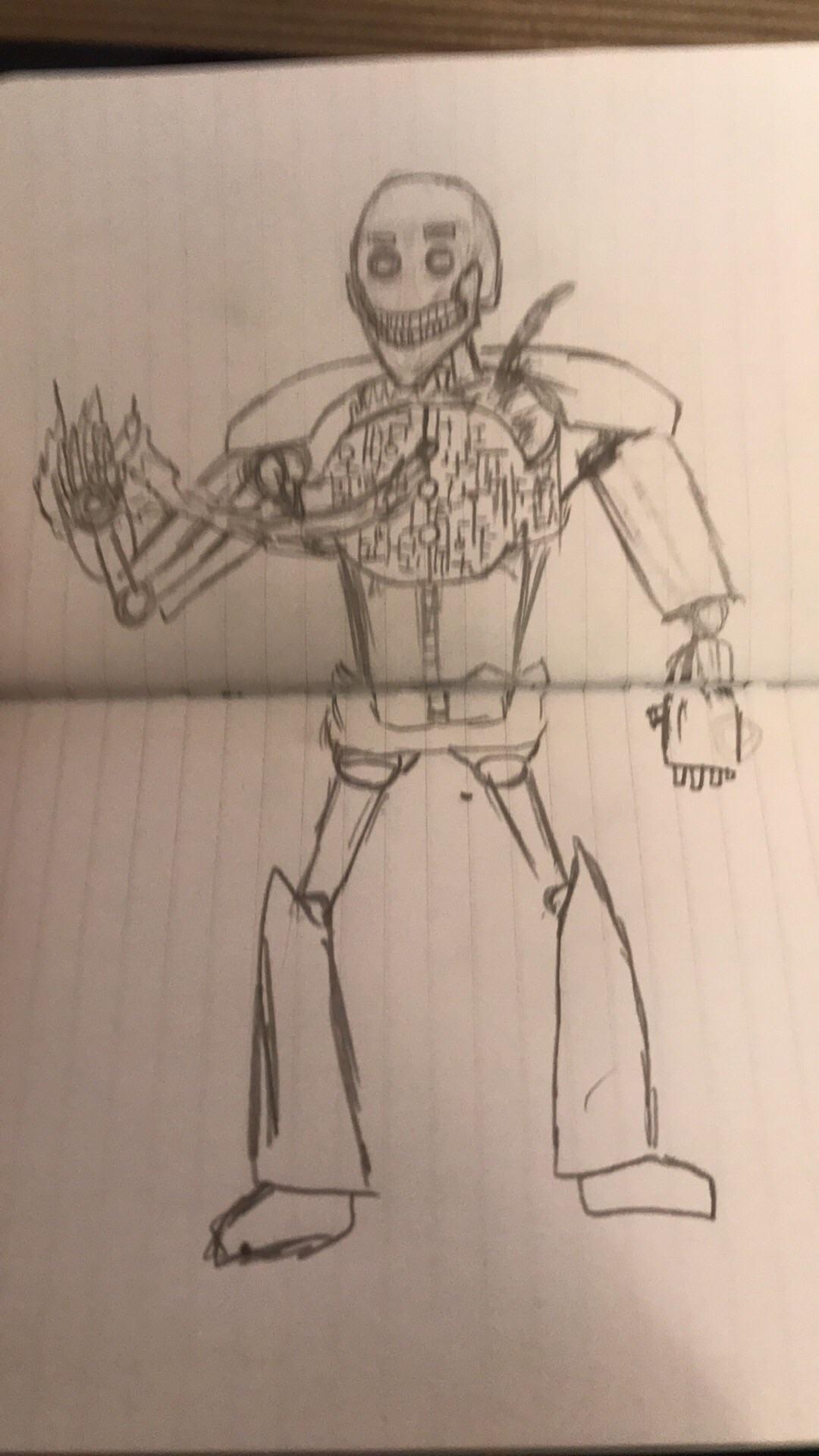 1080x1920 Art] Crummy Sketch Of Engel Schmidt, My Warforged Sorcerer Dnd - Engel Sketch