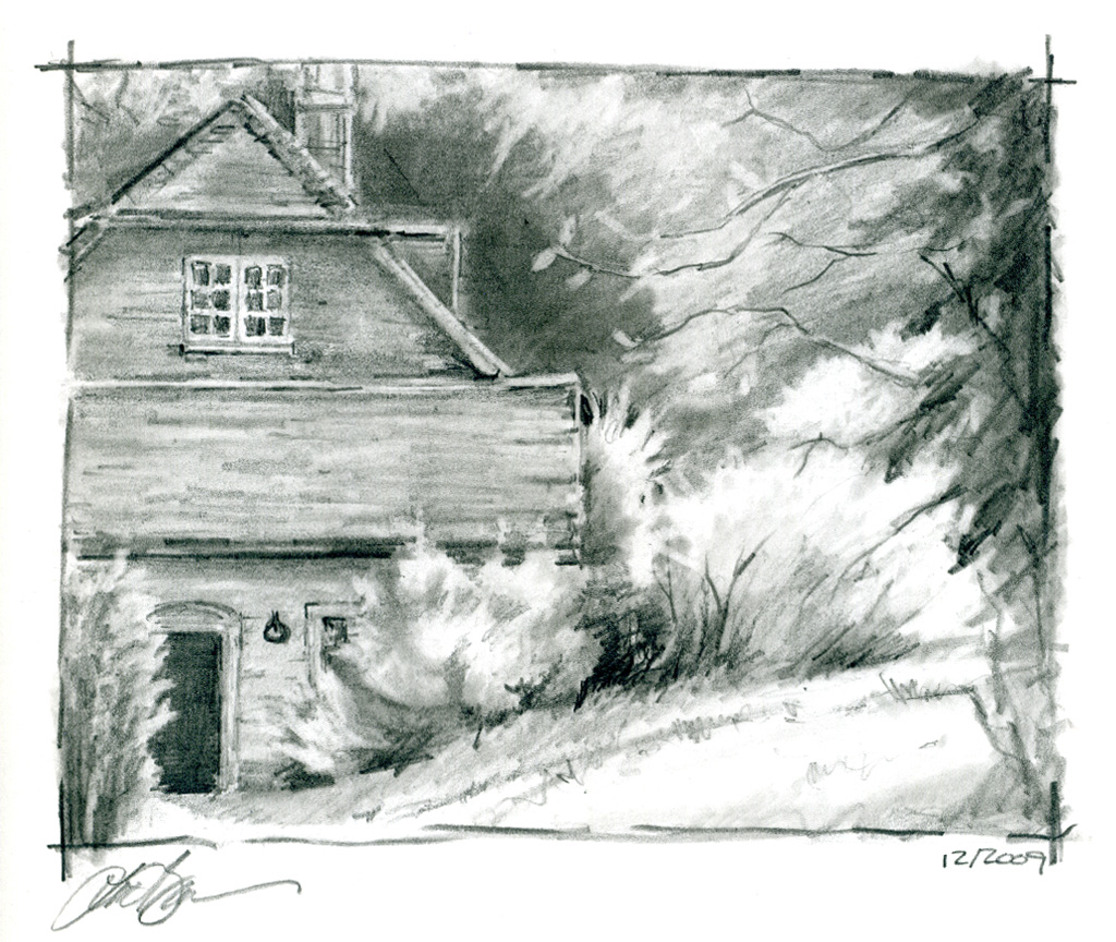 1024x864 English Cottage Sketch - English Sketches
