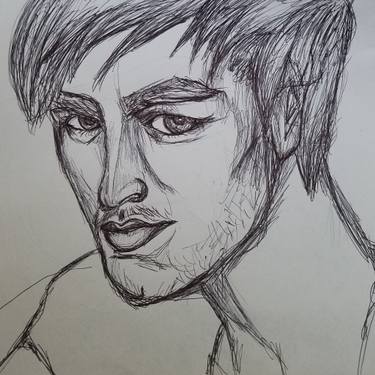 375x375 Enrique Iglesias Sketch Drawing By Jennie Gibbs Saatchi Art - Enrique Sketch