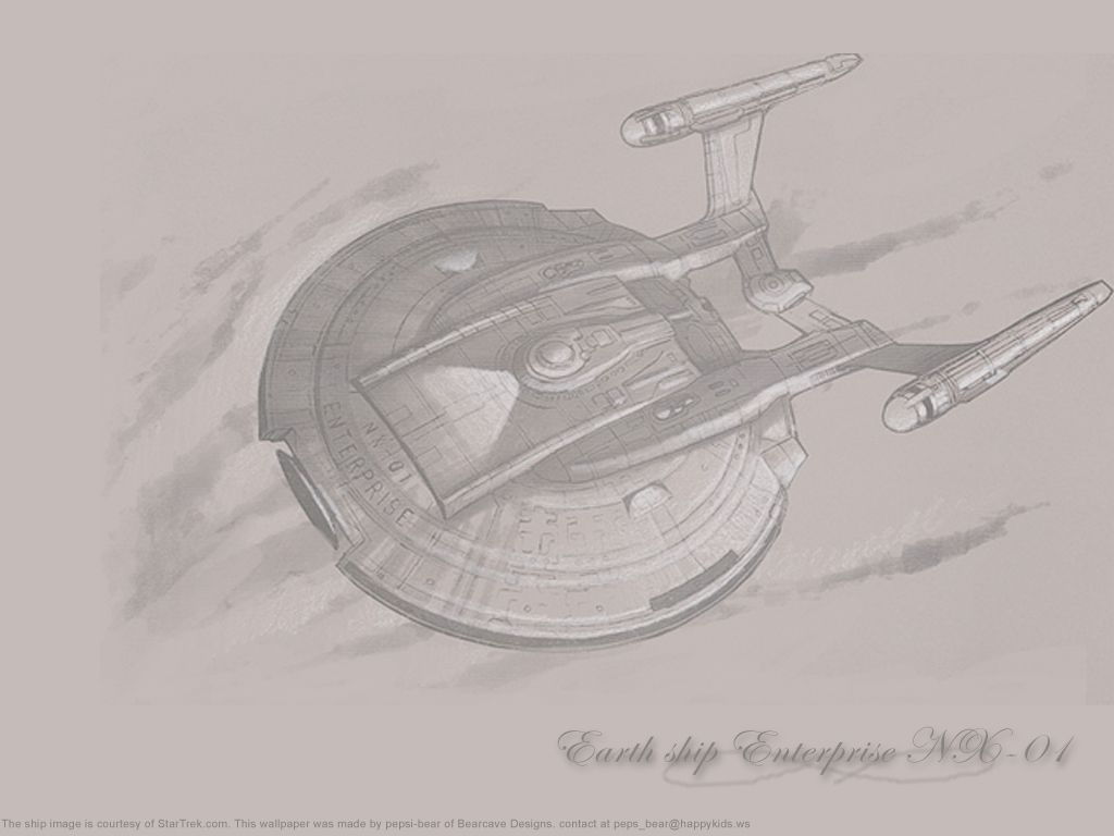 1024x768 Sketch Drawing Of Columbia Class Enterprise That Was Hung In - Enterprise Sketch