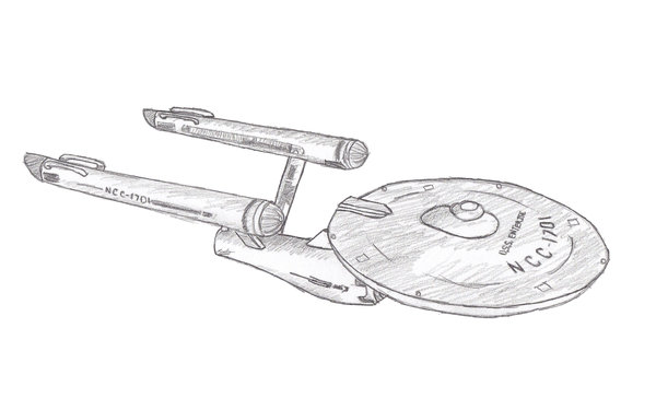 600x364 U.s.s. Enterprise - Enterprise Sketch