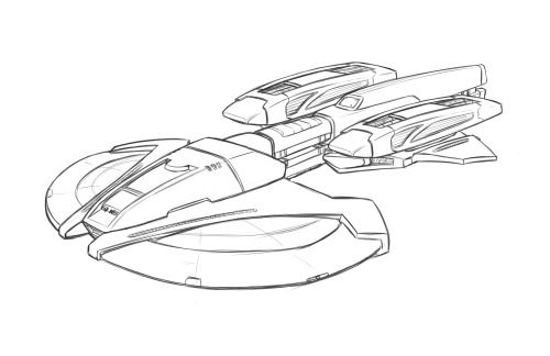 500x324 Transbot9shran Class Patrol Escort Sketch Merging... Club Of - Enterprise Sketch