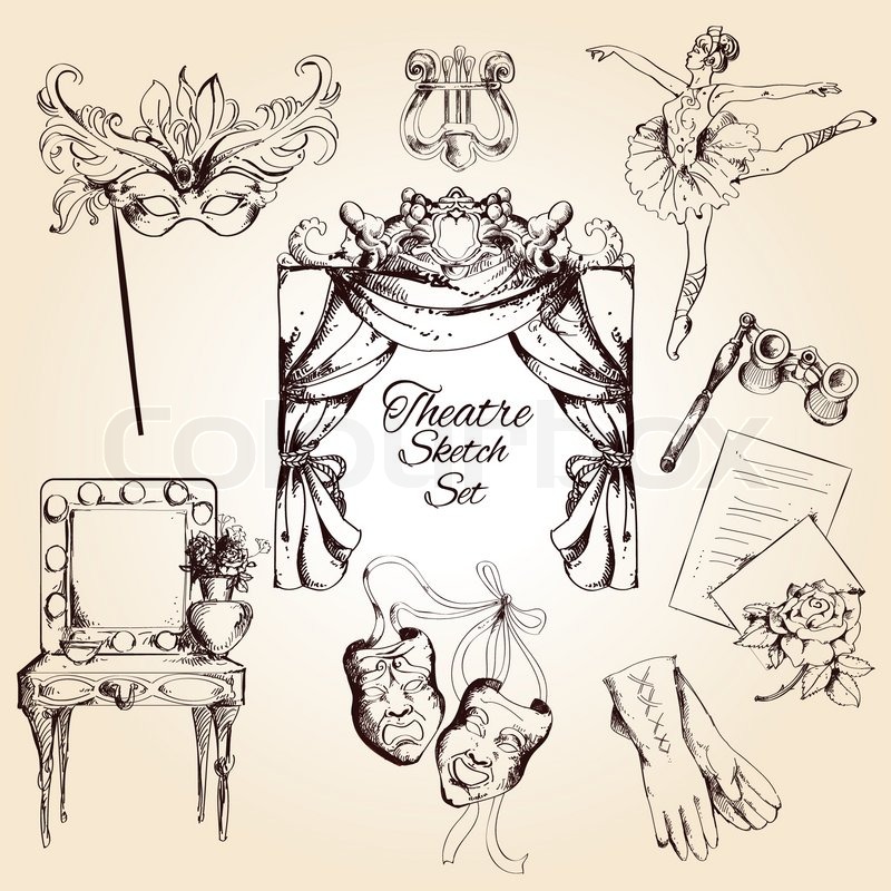 800x800 Theatre Acting Performance Entertainment Drama And Ballet Sketch - Entertainment Sketch