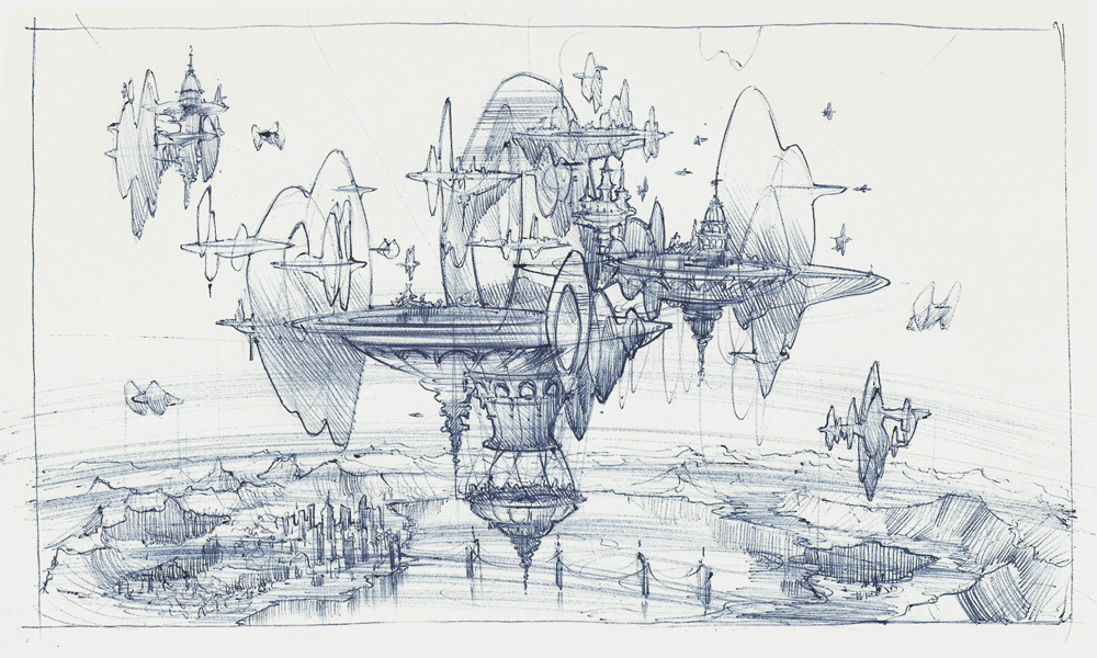1000x600 Vasiliy Kourkoff Jr.`s Sketch Blog Helioterra Initial Environment - Environment Sketch