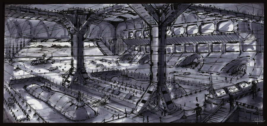 900x425 Interior Environment Sketch By Zakforeman - Environment Sketch