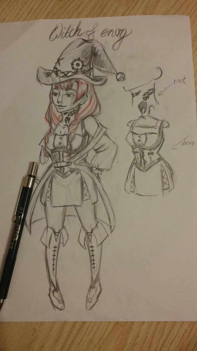 670x1191 Witch Of Envy Sketch By Inourie - Envy Sketch