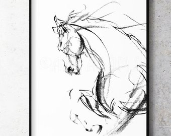 340x270 Horse Art Etsy - Equestrian Sketches