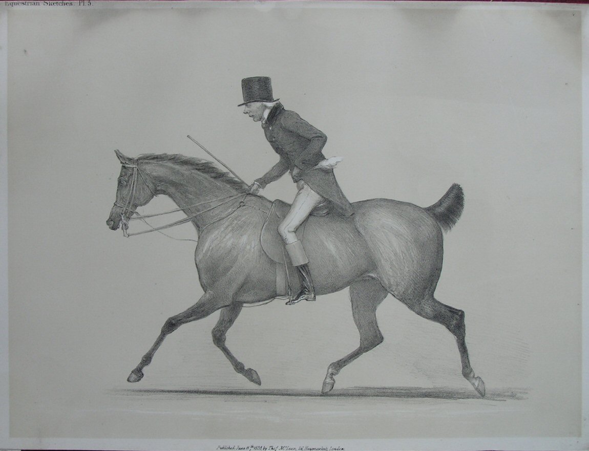 1150x881 Antique Lithograph - Equestrian Sketches
