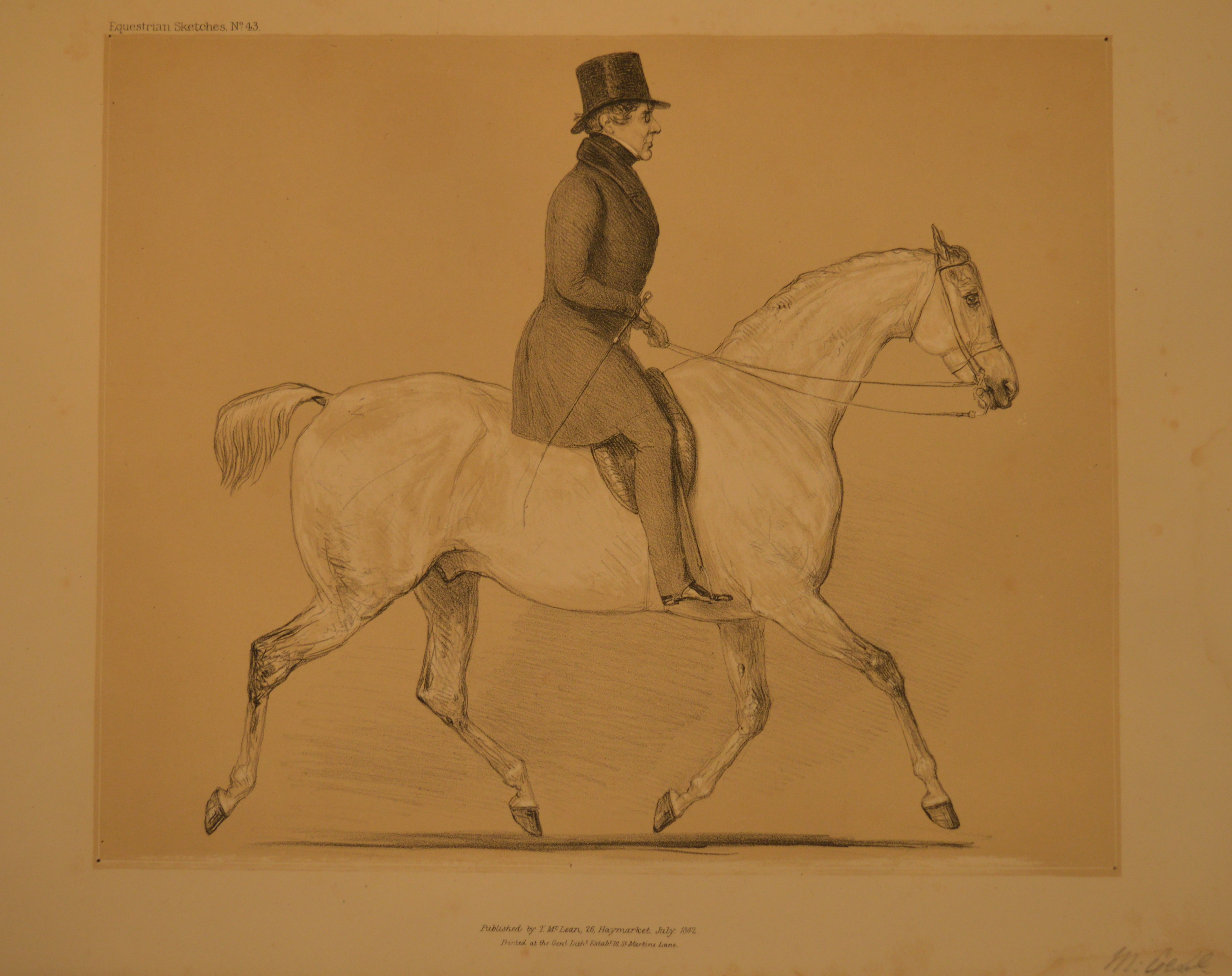 4758x3770 Equestrian Sketches, Lithographs, Dimensions 28.5cm X 41.5cm. We - Equestrian Sketches