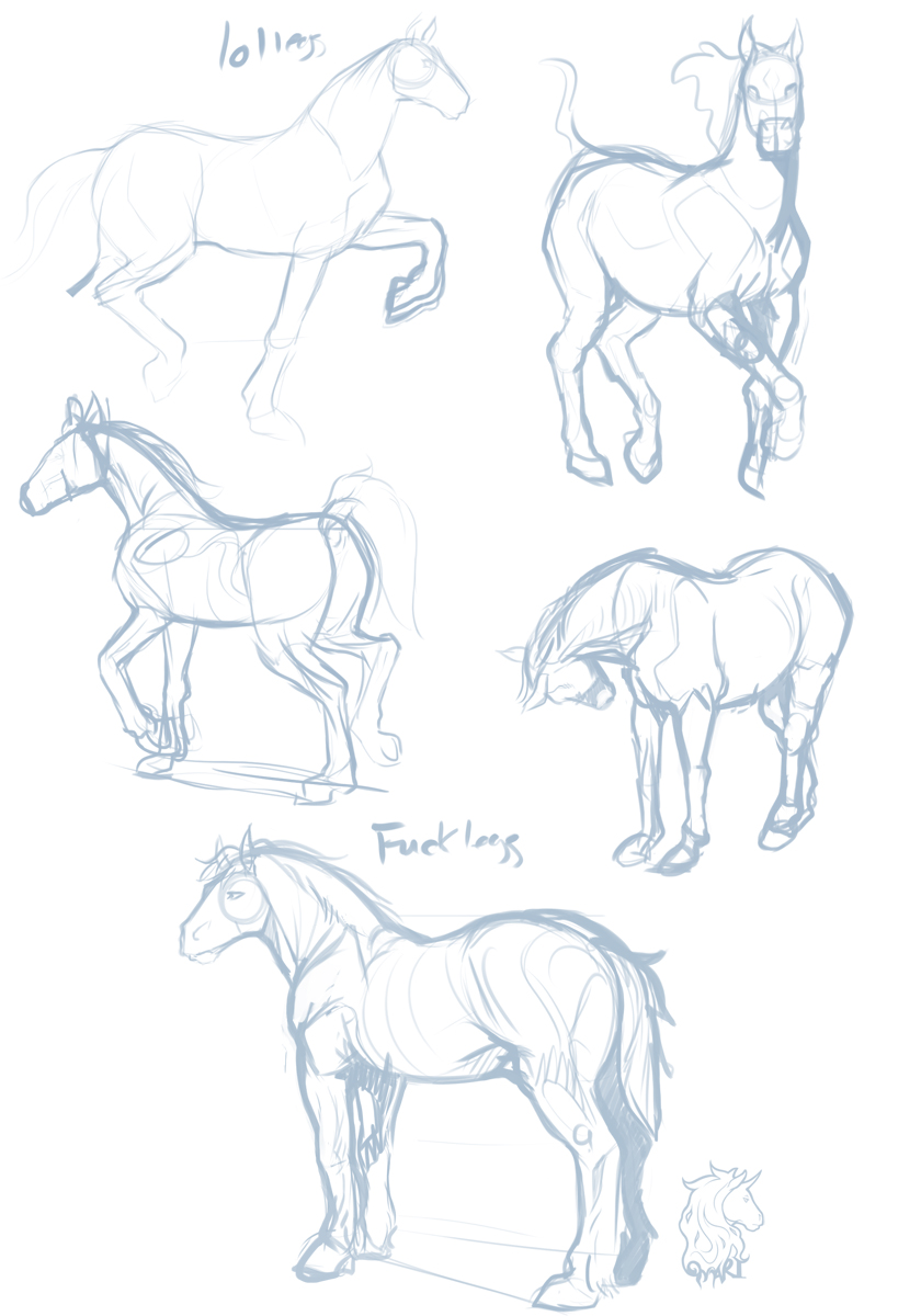 840x1200 Horse Sketches By Omari - Equine Sketches